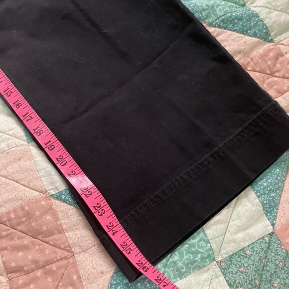 Old Navy Pants Womens 16 High Rise Wide Leg Black Chinos Cropped - Picture 9 of 10